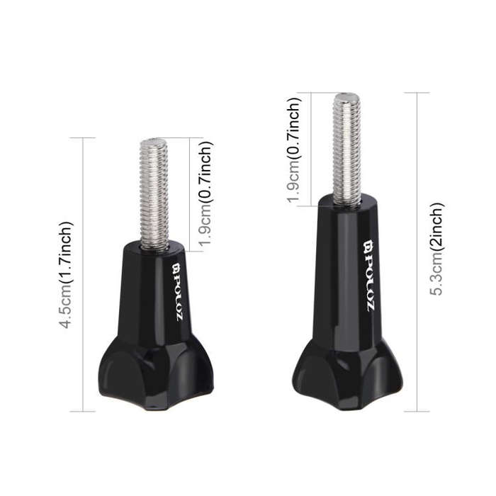 PULUZ Plastic Thumb Knob Standard Long Screw + Short ScrewGoPro, Insta360, DJI and Other Action C...
