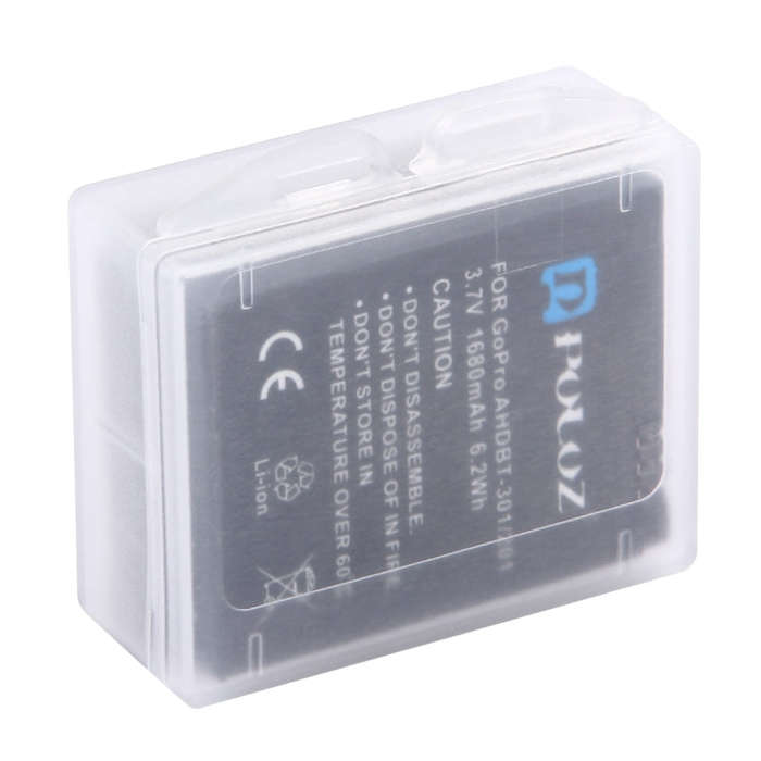 PULUZ Hard Plastic Transparent Battery Storage Box (for GoPro HERO8 Black /7 /6 /5 Battery)