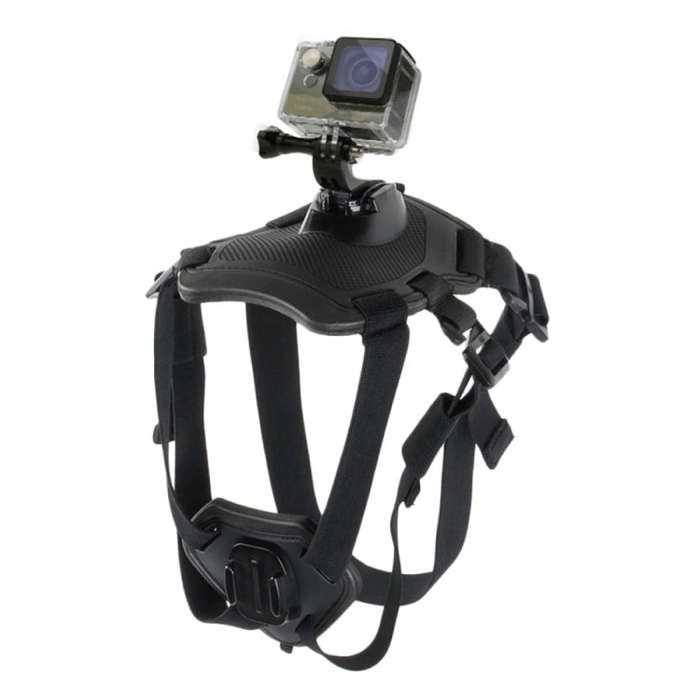 PULUZ Hound Dog Fetch Harness Adjustable Chest Strap Mount for GoPro, Insta360, DJI and Other Act...
