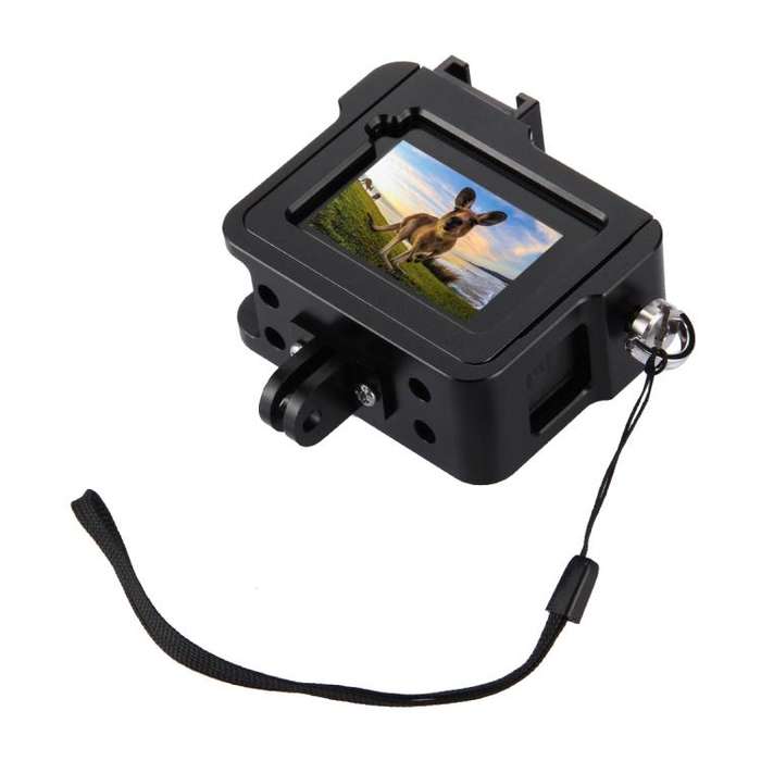 PULUZ Housing Shell CNC Aluminum Alloy Protective Cage with Insurance Frame & 52mm UV Lens for Go...