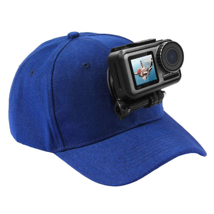 PULUZ Baseball Hat with J-Hook Buckle Mount & Screw for GoPro, DJI OSMO Action and Other Action C...