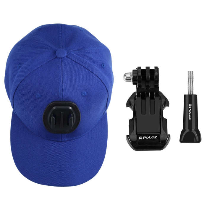 PULUZ Baseball Hat with J-Hook Buckle Mount & Screw for GoPro, DJI OSMO Action and Other Action C...