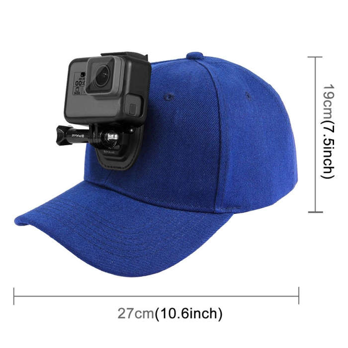 PULUZ Baseball Hat with J-Hook Buckle Mount & Screw for GoPro, DJI OSMO Action and Other Action C...