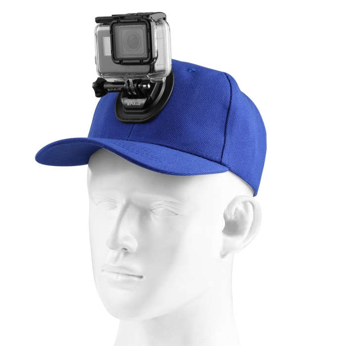 PULUZ Baseball Hat with J-Hook Buckle Mount & Screw for GoPro, DJI OSMO Action and Other Action C...