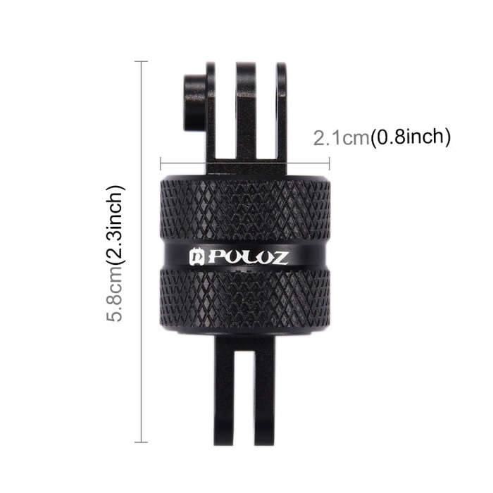 PULUZ 360 Degree Rotation CNC Swivel Pivot Extension Arm Tripod Mount for GoPro, Insta360, DJI an...