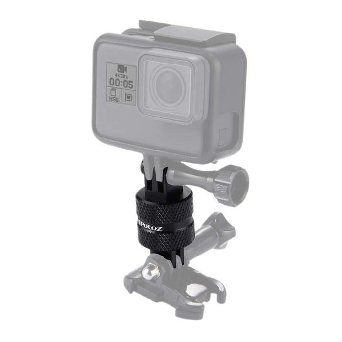 PULUZ 360 Degree Rotation CNC Swivel Pivot Extension Arm Tripod Mount for GoPro, Insta360, DJI an...