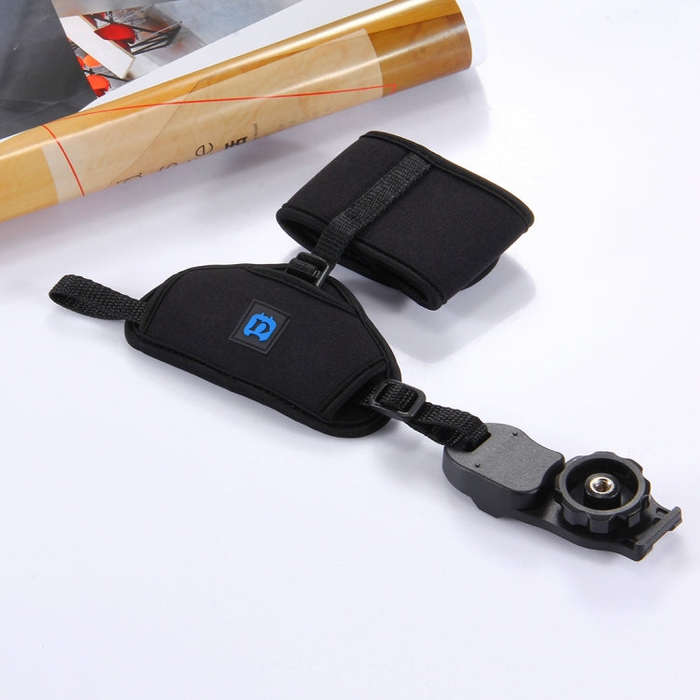PULUZ Soft Neoprene Hand Grip Wrist Strap with 1/4 inch Screw Plastic Plate for SLR / DSLR Cameras