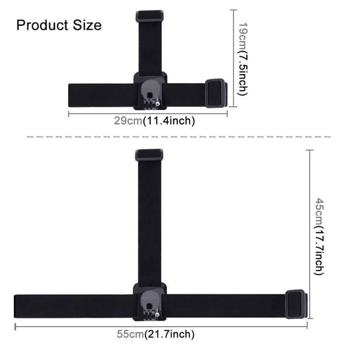 PULUZ Elastic Mount Belt Adjustable Head Strap for GoPro, Insta360 ONE R, DJI Osmo Action and Oth...