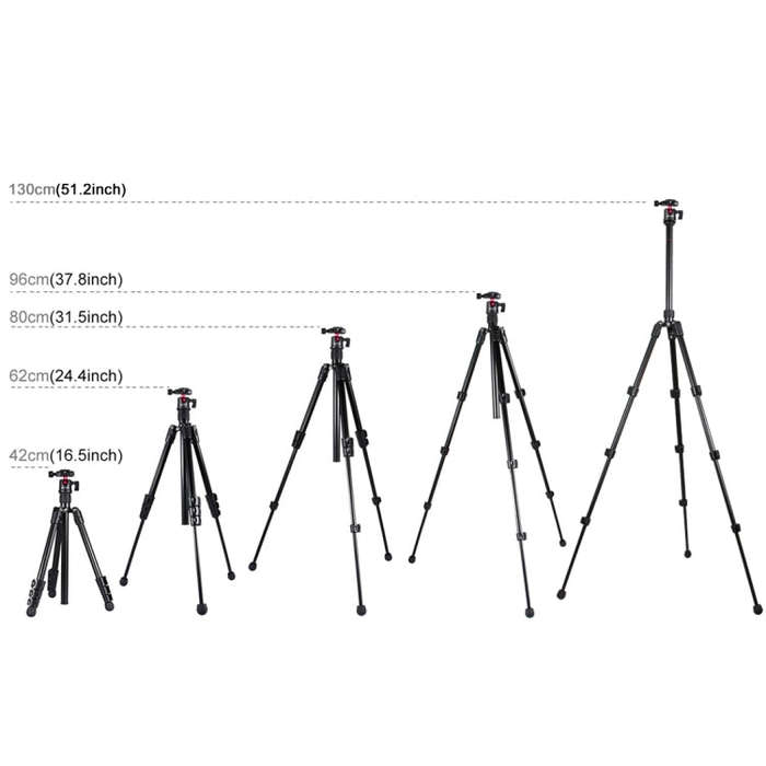 PULUZ 4-Section Folding Legs Metal  Tripod Mount with 360 Degree Ball Head for DSLR & Digital Cam...