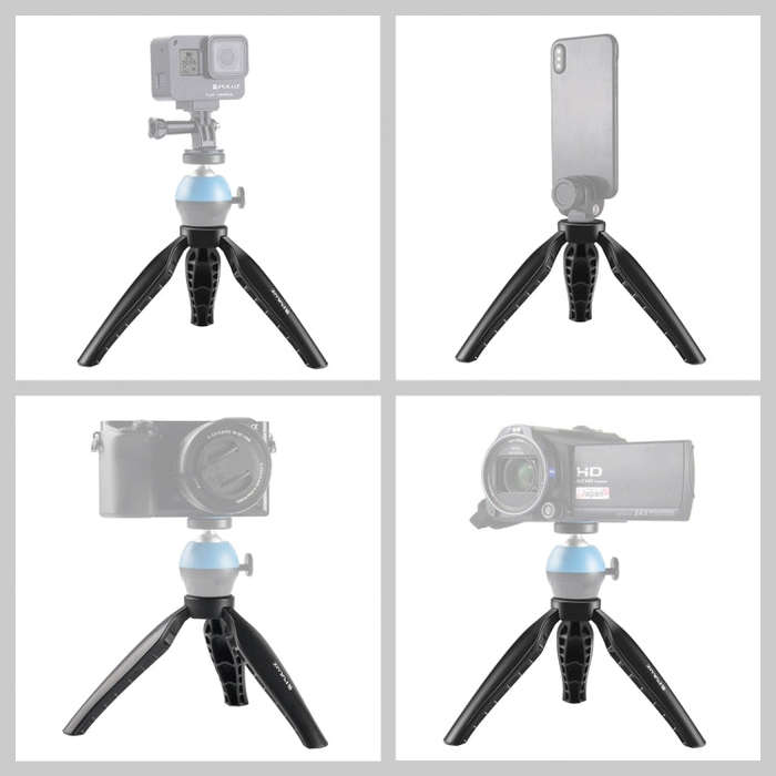 PULUZ Simple Mini ABS Desktop Tripod Mount with 1/4 inch Screw for DSLR & Digital Cameras, Workin...