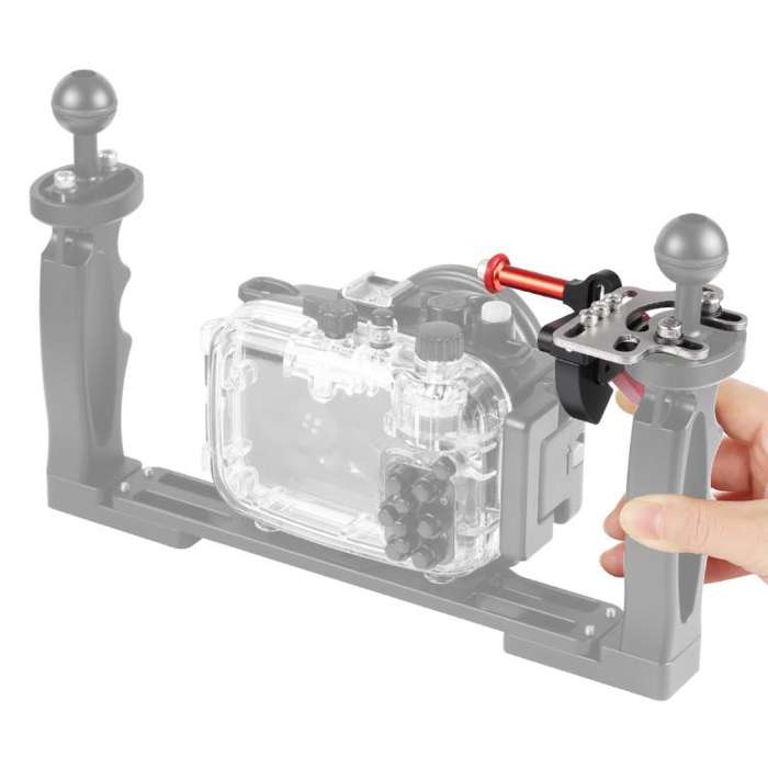 PULUZ Shutter Release Trigger Extension Adapter Lever Mount for Underwater Arm System(Red)