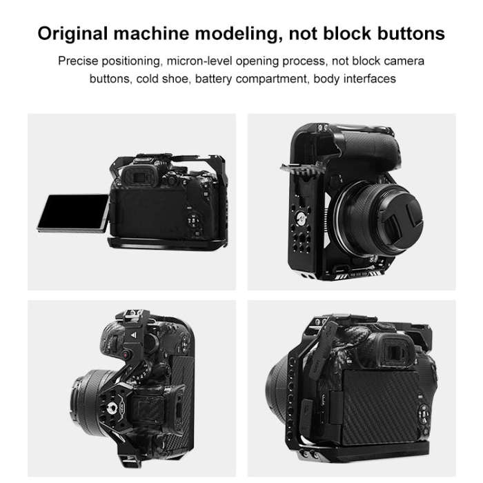 For Canon EOS R10 PULUZ Metal Camera Cage Stabilizer Rig (Black)