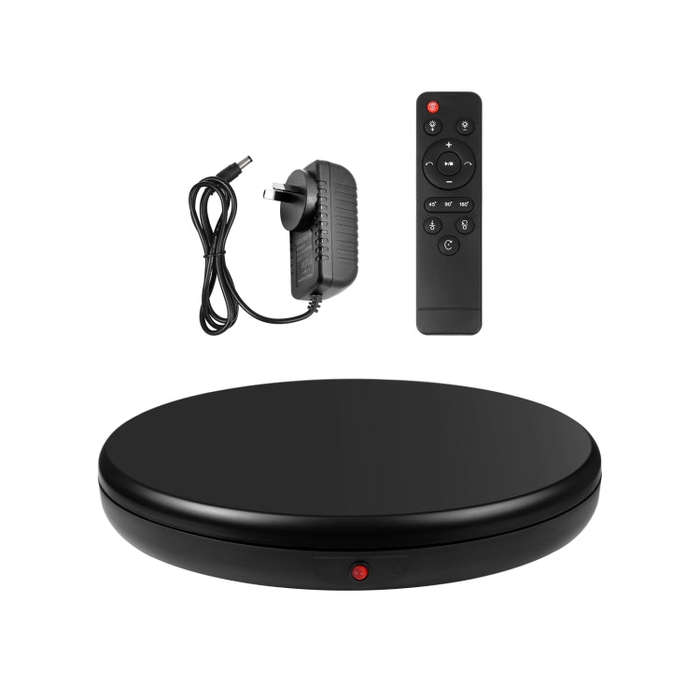 PULUZ 45cm Remote Control Adjusting Speed Rotating Turntable Display Stand, Black, Load 100kg(AU ...