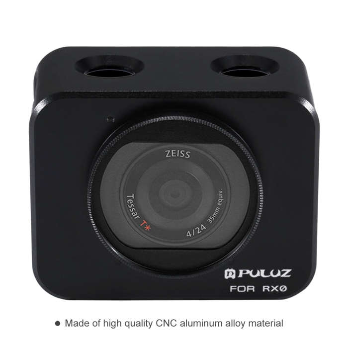 PULUZ for Sony RX0 Aluminum Alloy Protective Cage + 37mm UV Filter Lens + Lens Sunshade with Scre...