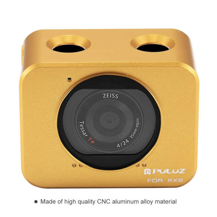 PULUZ for Sony RX0 Aluminum Alloy Protective Cage + 37mm UV Filter Lens + Lens Sunshade with Scre...
