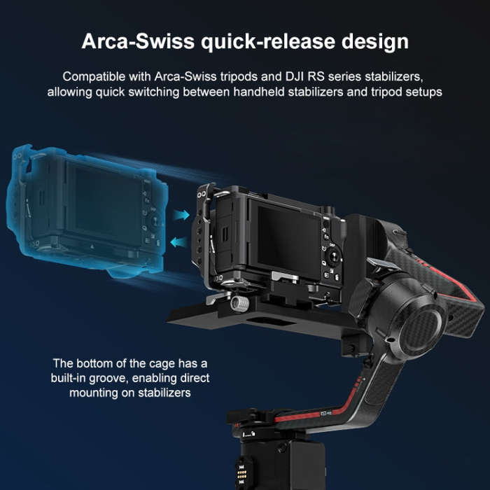 For Sony ZV-E10 II / ZV-E10M2 PULUZ Metal Camera Cage Stabilizer Rig (Black)