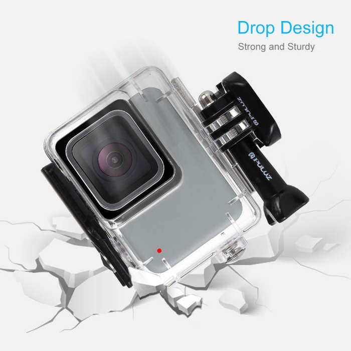 PULUZ 45m Underwater Waterproof Housing Diving Case for GoPro HERO7 Silver / HERO7 White, with Bu...
