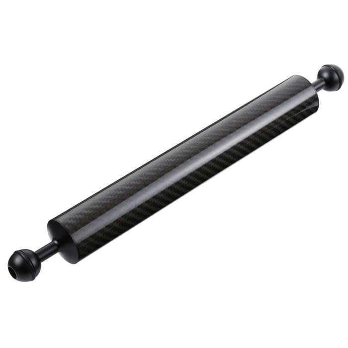 PULUZ 14.56 inch 37cm Length 40mm Diameter Dual Balls Carbon Fiber Floating Arm, Ball Diameter: 2...