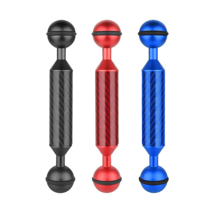 PULUZ 5 inch 13cm Length 20.8mm Diameter Dual Balls Carbon Fiber Floating Arm, Ball Diameter: 25m...