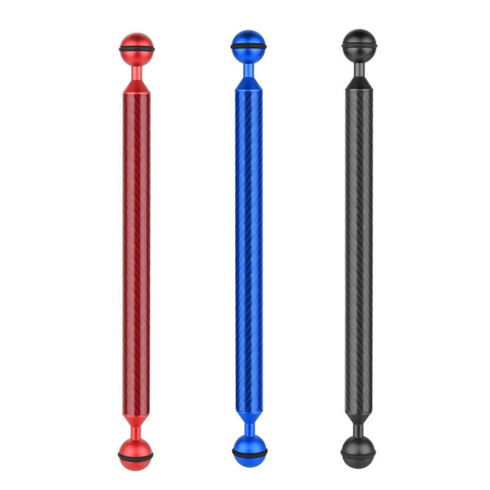 PULUZ  12 inch 30.4cm Length 20.8mm Diameter Dual Balls Carbon Fiber Floating Arm, Ball Diameter:...
