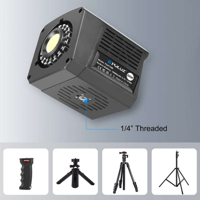 PULUZ 60W Studio Video Light 2500K-6500K Dual Color Temperature Professional Photography Fill Lig...