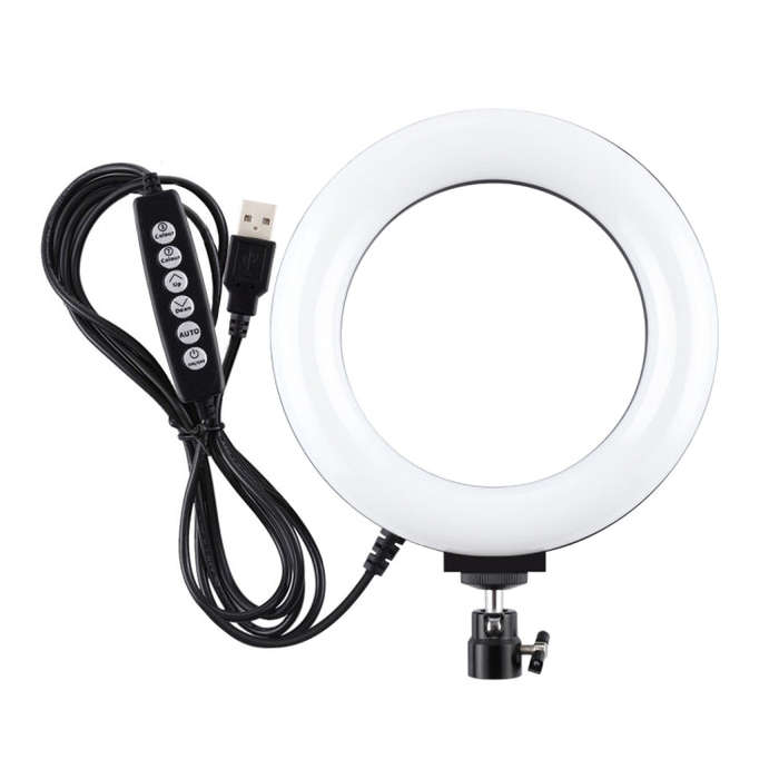 PULUZ 6.2 inch 16cm USB 10 Modes 8 Colors RGBW Dimmable LED Ring Vlogging Photography Video Light...