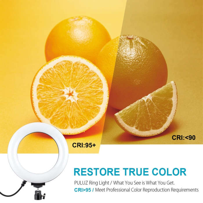 PULUZ 6.2 inch 16cm USB 10 Modes 8 Colors RGBW Dimmable LED Ring Vlogging Photography Video Light...