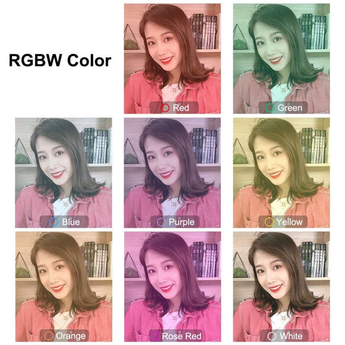 PULUZ 10.2 inch 26cm USB 10 Modes 8 Colors RGBW Dimmable LED Ring Vlogging Photography Video Ligh...