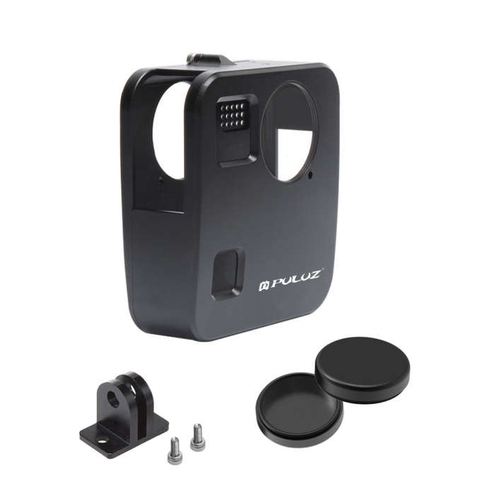 PULUZ for GoPro Fusion Housing Shell CNC Aluminum Alloy Protective Cage with Basic Mount & Lens C...