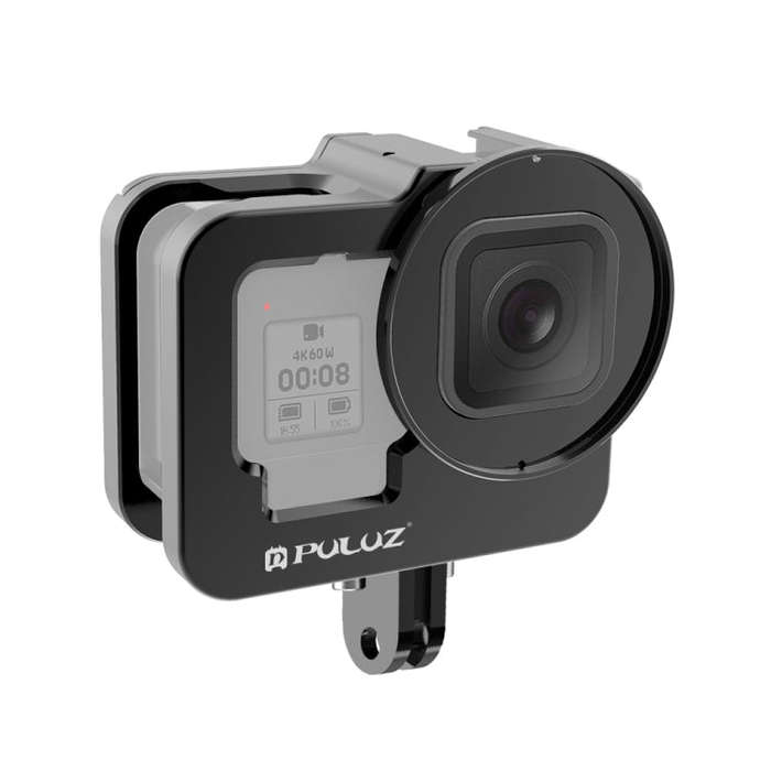 PULUZ for GoPro HERO13 Black /12 Black /11 Black /10 Black /9 Black Thicken Housing Shell CNC Alu...