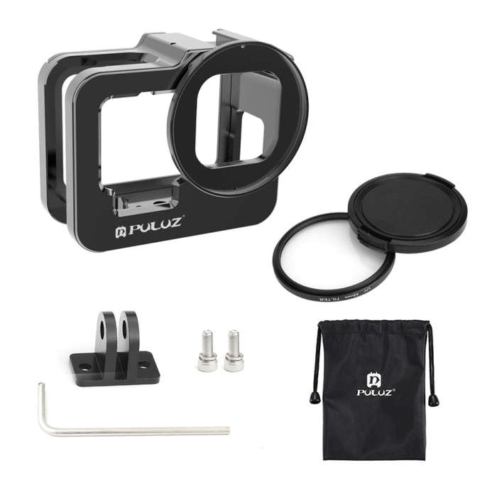 PULUZ for GoPro HERO13 Black /12 Black /11 Black /10 Black /9 Black Thicken Housing Shell CNC Alu...