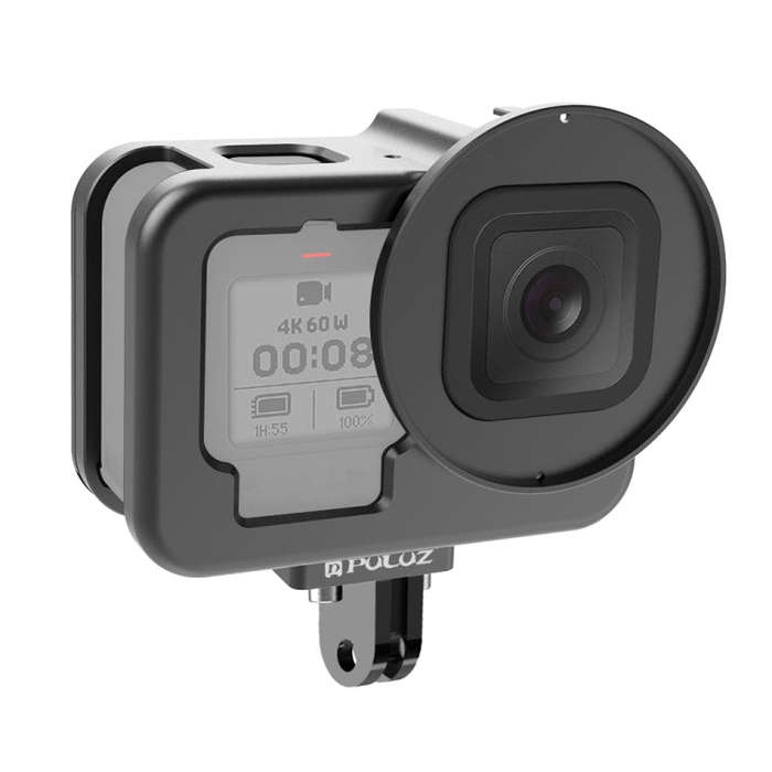 For GoPro HERO13 Black /12 Black /11 Black /10 Black /9 Black PULUZ Thin Housing Shell CNC Alumin...