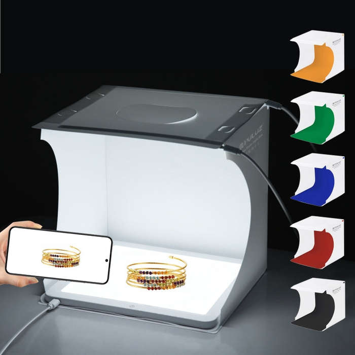 PULUZ Mini LED Photography Shadowless Light Lamp Panel Pad + Studio Shooting Tent Box, Acrylic Ma...