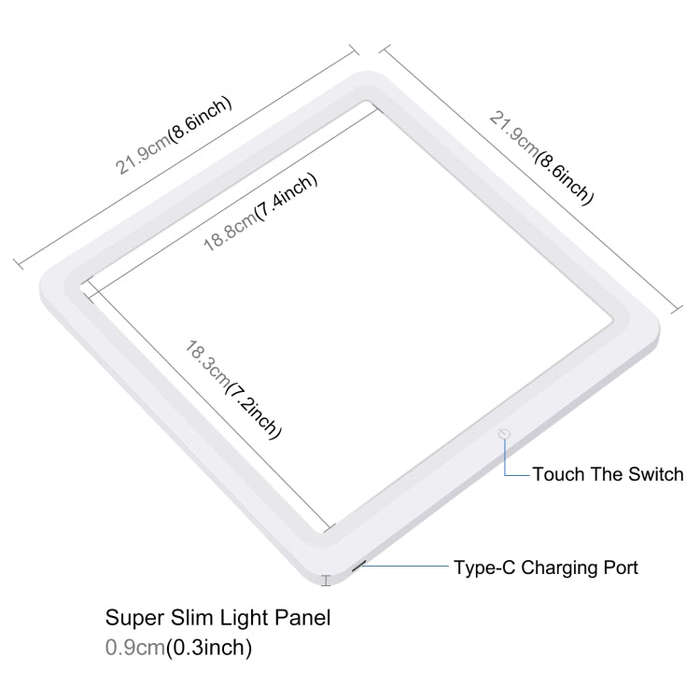 PULUZ Mini LED Photography Shadowless Light Lamp Panel Pad + Studio Shooting Tent Box, Acrylic Ma...