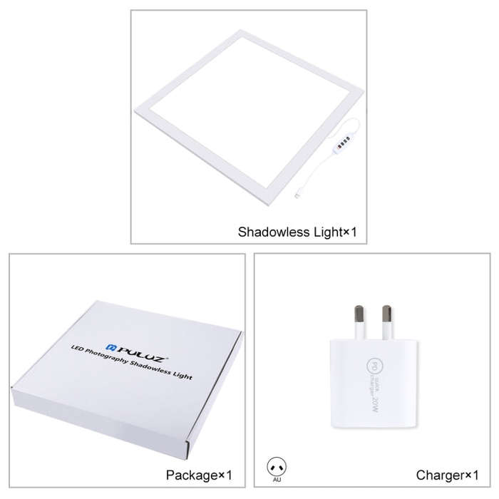 PULUZ 1000LM LED Acrylic No Polar Dimming Shadowless Light Pad with Switch for 40cm Photo Studio ...