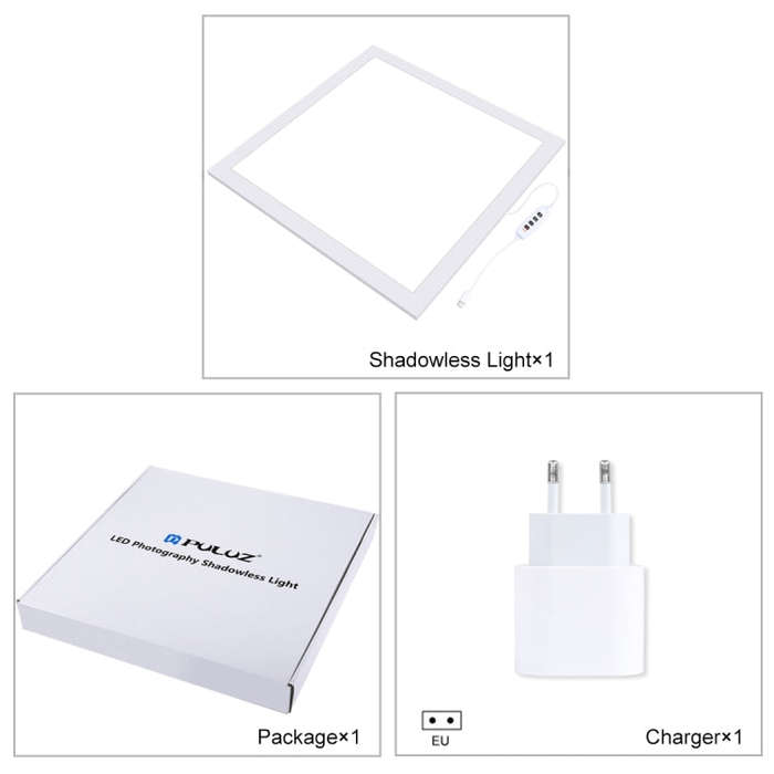 PULUZ 1000LM LED Acrylic No Polar Dimming Shadowless Light Pad with Switch for 40cm Photo Studio ...