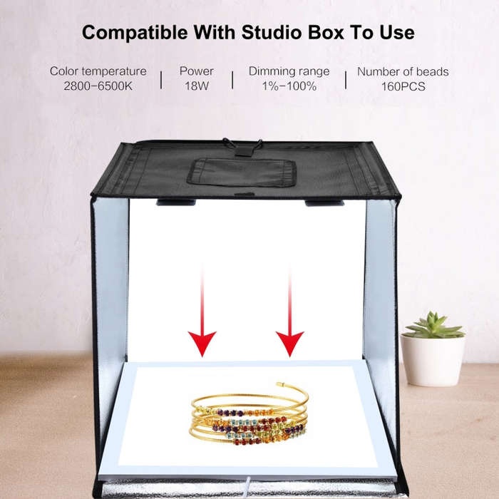PULUZ 1000LM LED Acrylic No Polar Dimming Shadowless Light Pad with Switch for 40cm Photo Studio ...