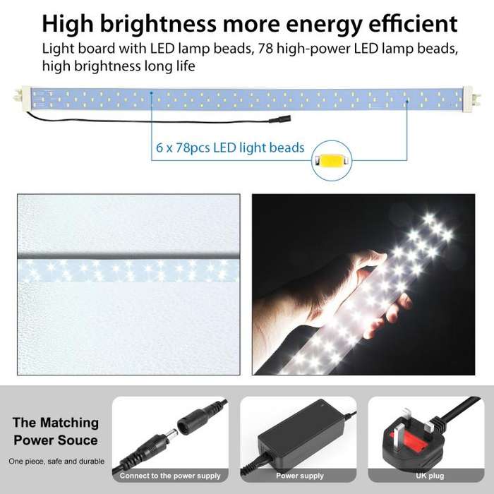 PULUZ 2m 240W 5500K Photo Light Studio Box Kit for Clothes / Adult Model Portrait(UK Plug)
