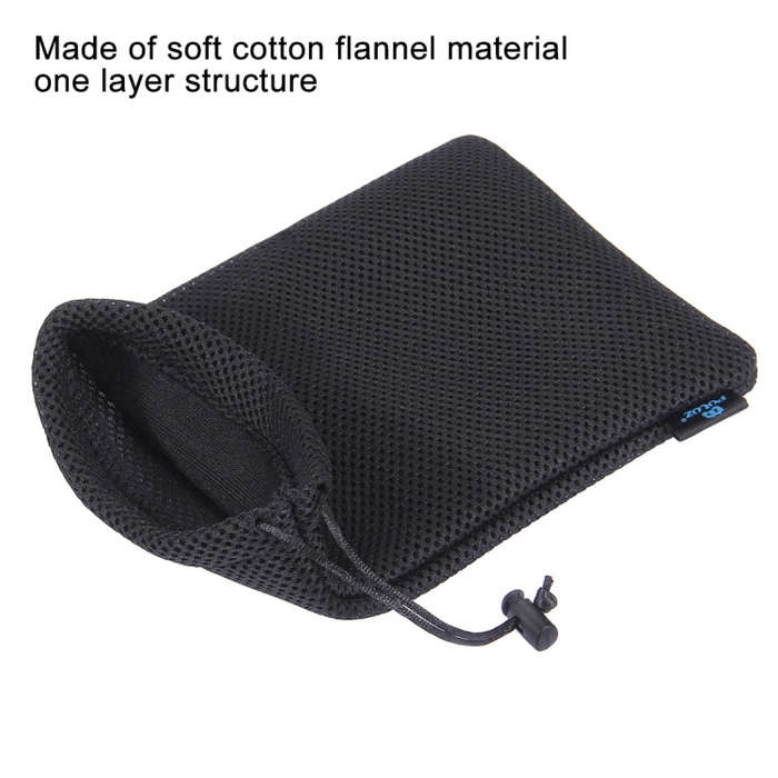 PULUZ Storage Bag with Stay Cord for GoPro, Insta360, DJI and Other Action Cameras Accessories(Bl...
