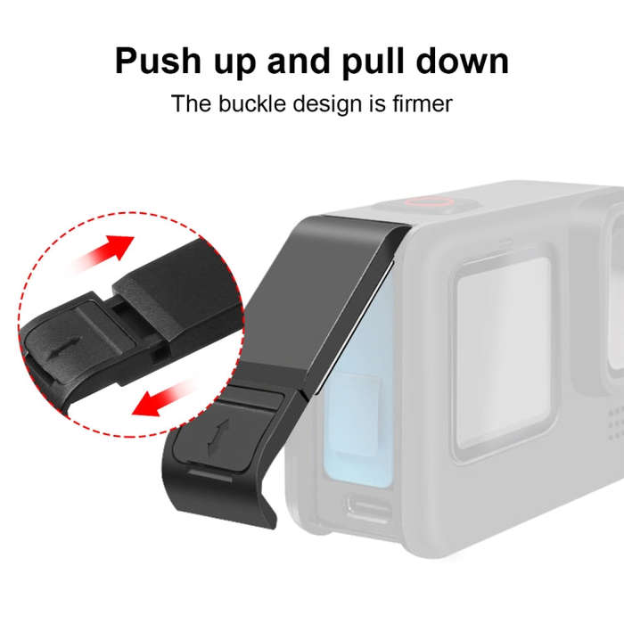 PULUZ for GoPro HERO12 Black /11 Black /10 Black /9 Black Silicone Protective Case + POM Side Int...