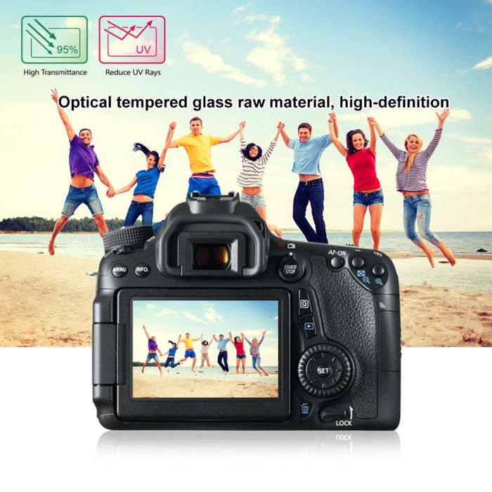 PULUZ 2.5D 9H Tempered Glass Film for Canon 650D, Compatible with 90D / 80D / 70D / 77D(9000D) / ...