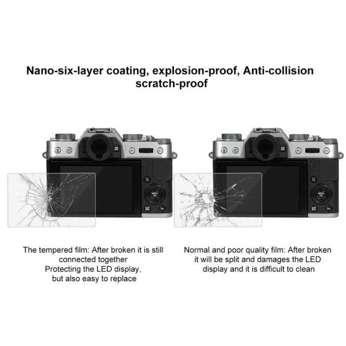PULUZ 2.5D 9H Tempered Glass Film for Fujifilm X-T10, Compatible with Fujifilm X-A1 / X-A2 / X-M1...