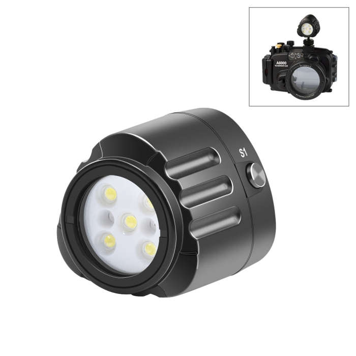 PULUZ 40m Underwater LED Photography Fill Light 1000LM 3.7V/1100mAh Diving Light for GoPro, Insta...