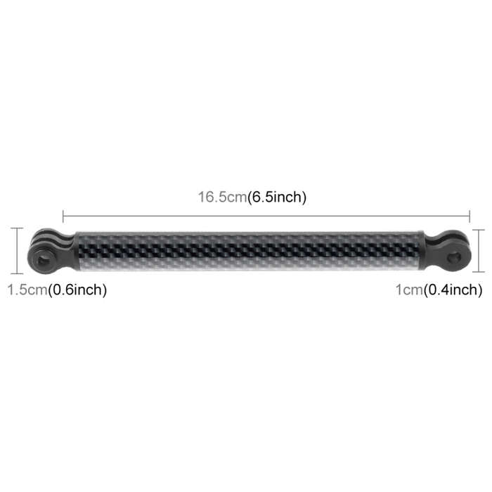 PULUZ 165mm Aluminum Alloy Carbon Fiber Floating Buoyancy Selfie-stick Extension Arm Rods for GoP...
