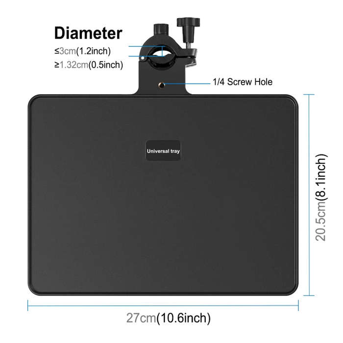 PULUZ Upgrade Version Live Tripod Sound Card Tray, Size: 27 x 20.6cm (Black)