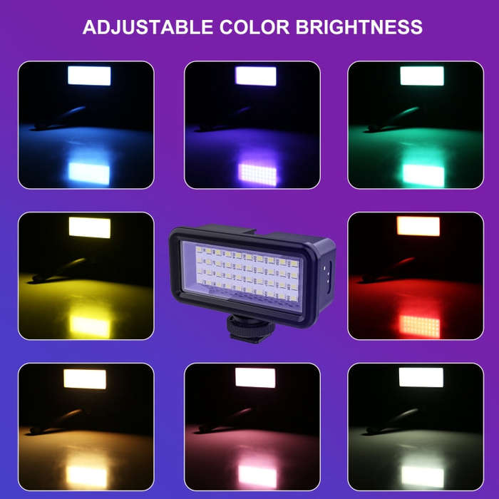 PULUZ 40 LEDs 40m Diving Waterproof Fill Light Camera Video Photo Studio Light (Black)