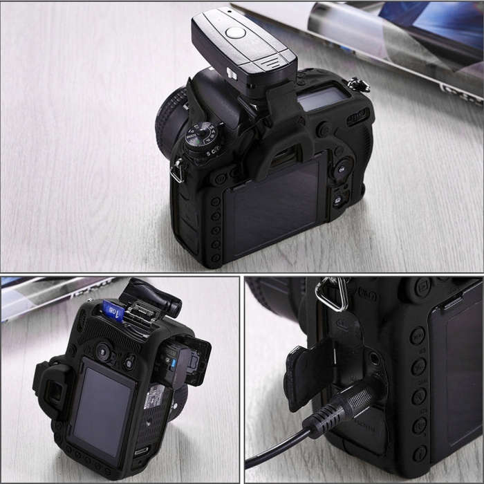 PULUZ Soft Silicone Protective Case for Nikon D750(Black)