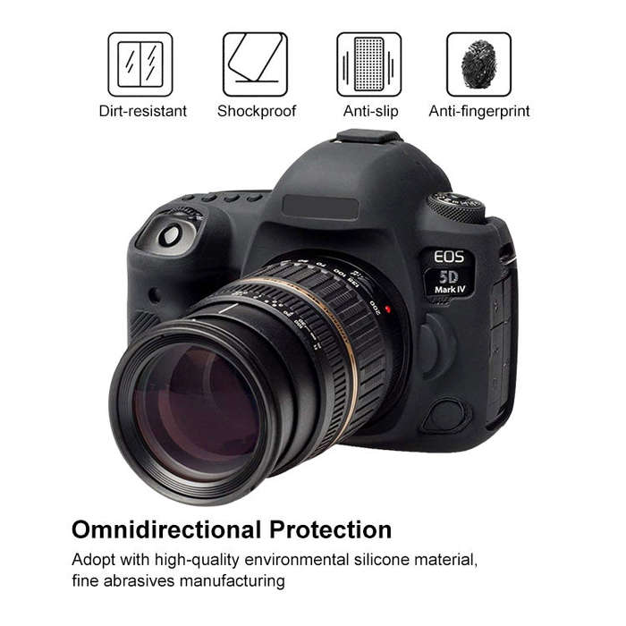 PULUZ Soft Silicone Protective Case for Canon EOS 5D Mark IV(Black)