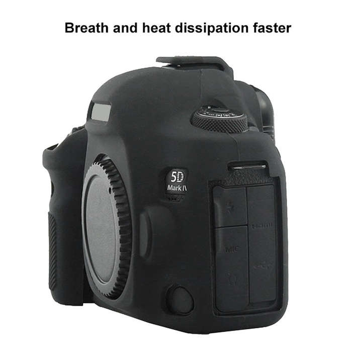 PULUZ Soft Silicone Protective Case for Canon EOS 5D Mark IV(Black)