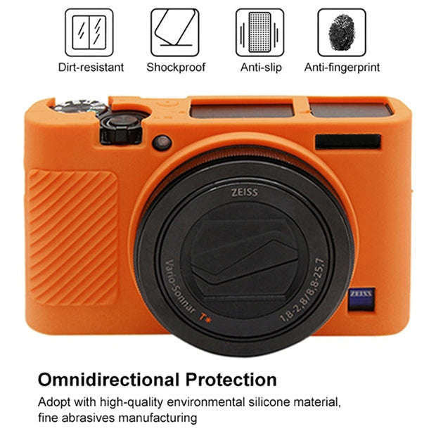 PULUZ Soft Silicone Protective Case for Sony RX100 III / IV / V(Orange)